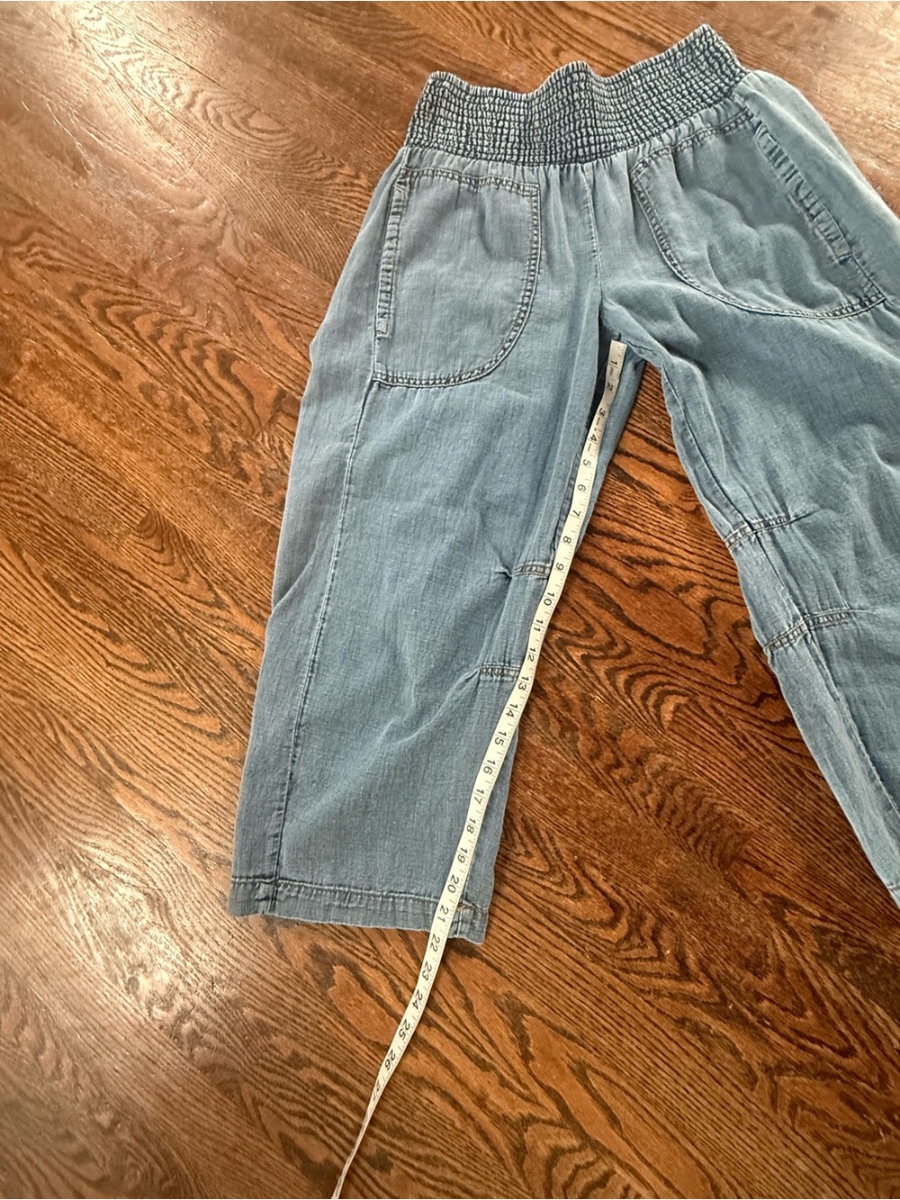 Anthropologie Reese 100% Cotton Barrel Leg Pull On Pants XS Petite - Picture 5 of 8
